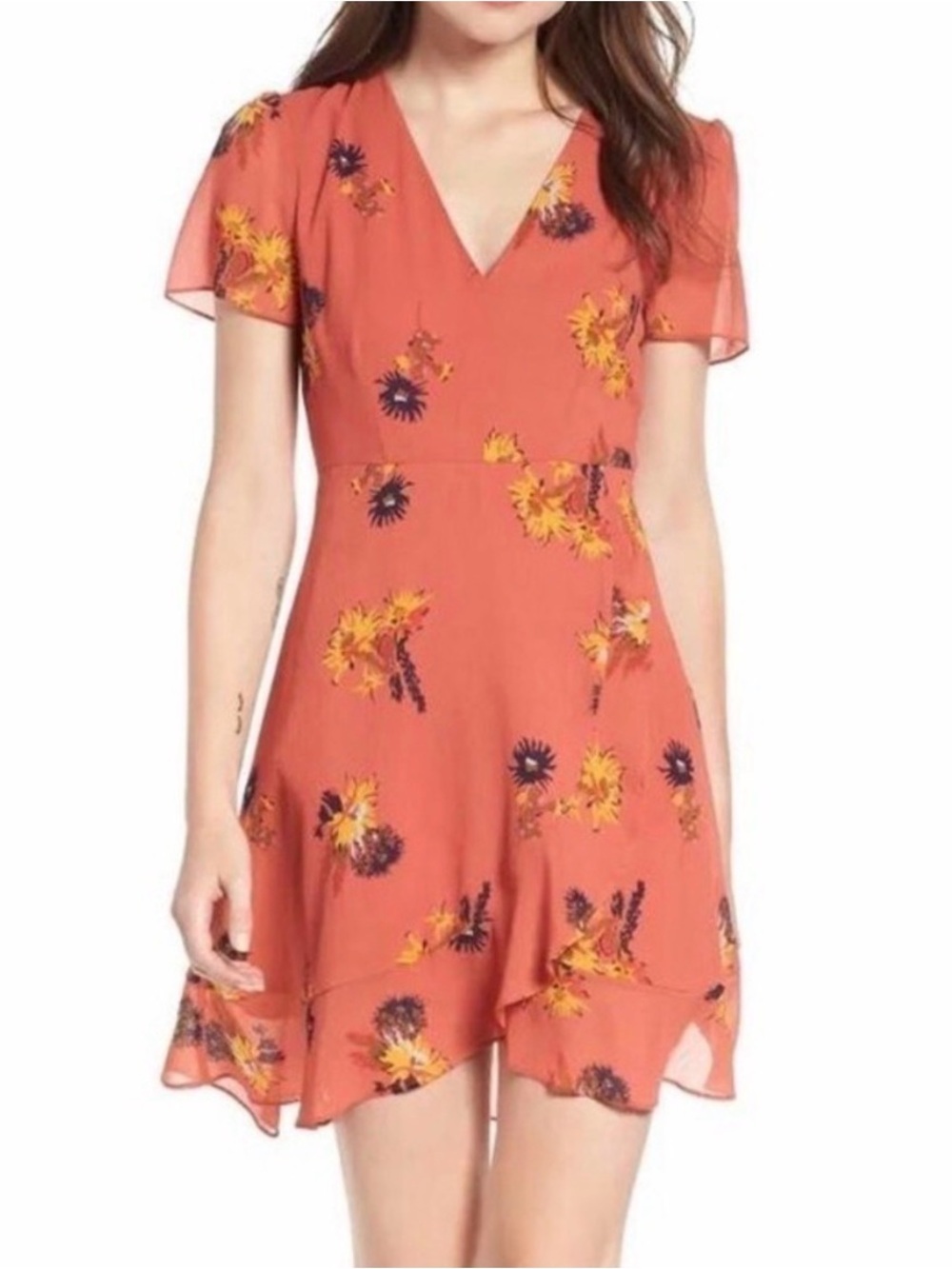 Madewell Posy Cactus Flower mini dress